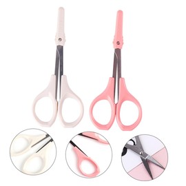 TOVINANNA Precision Eyebrow Lash Scissors Set 2pcs Beauty Scissors for Women Travel Size