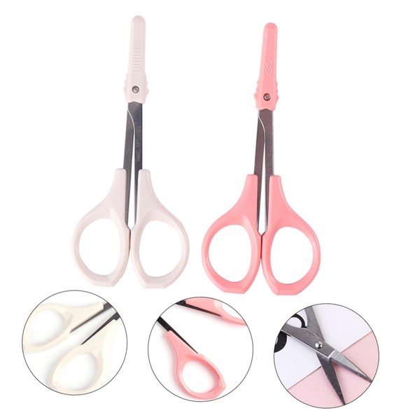 TOVINANNA Precision Eyebrow Lash Scissors Set 2pcs Beauty Scissors for