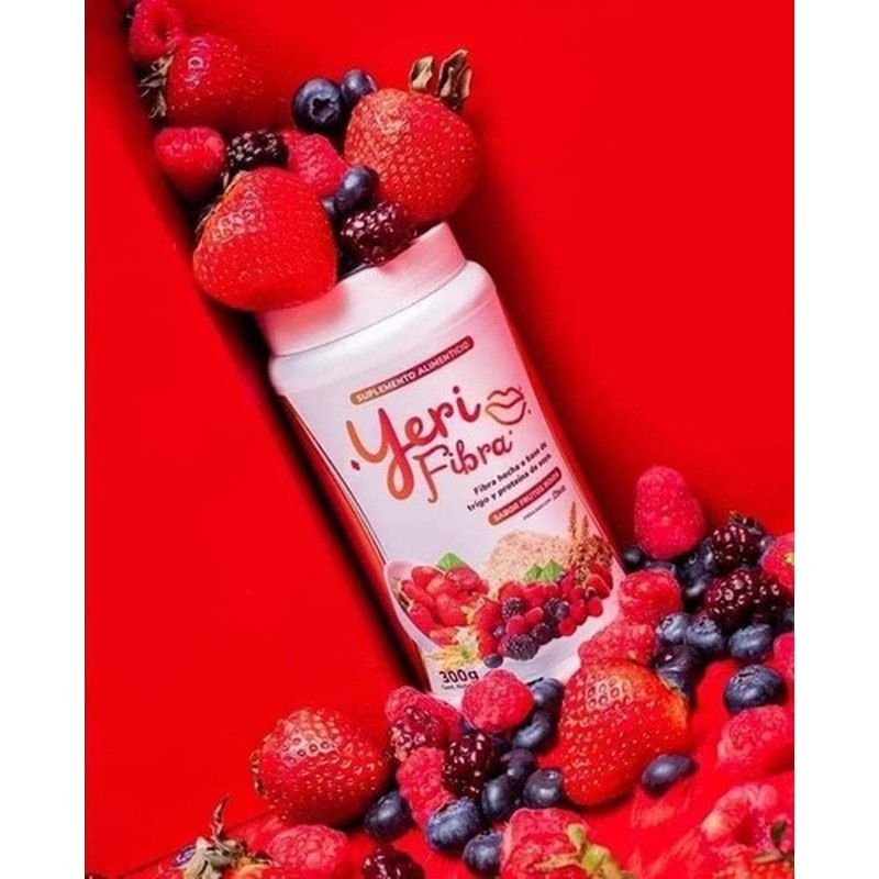 Yeri fibra 3 botes sabor Frutos Rojos de 300 g