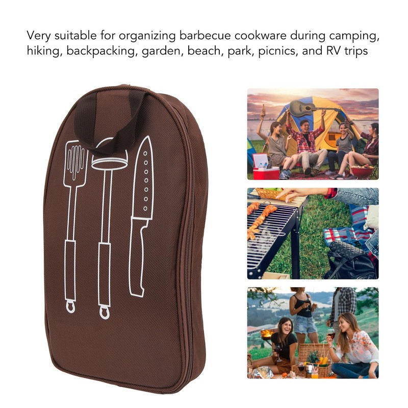 Portable Camp Kitchen Utensil Organizer Set, Waterproof Case with Multiple