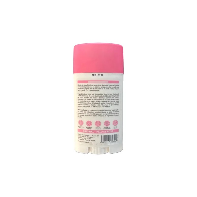 Desodorante Naturaldry Mujer Palo De Rosa Original 50g Palo De