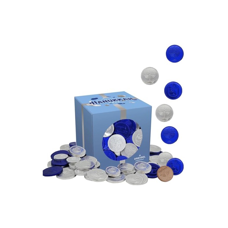 The Dreidel Company 1-Pound Chocolate Coins, Nut-Free, Made With Premium