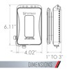 Taymac ML450G Single-Gang Mount 16-in-1 Flat Nonmetallic Weatherproof Vertical/Horizontal, 1-Pack,