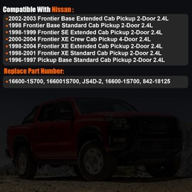 1996-2004 4PCS Fuel Injectors Compatible for Nissan Frontier, Pickup, Xterra 2.4L Replaces 16600-1S700 JS4D-2