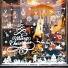 Whaline 352Pcs Christmas Window Clings Stickers Double-Sided Merry Christmas Tree