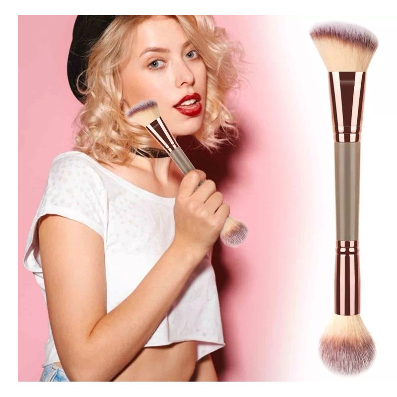 Generic Brocha Cosmética Bronceadora De Doble Punta Para Contornear