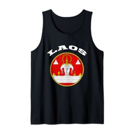 Laos Coat of arms Tee Flag souvenir Lao Tank Top