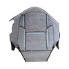 NLQR Black Front Passenger Side Bottom Microfiber Leather Seat Cover