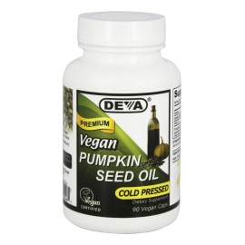 Deva Premium Vegan Cold Presssed Pumpkin Seed Oil Vegetarian Capsules 90 Count