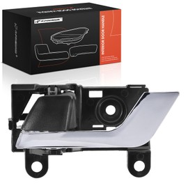 A-Premium Front or Rear Left Driver Side Interior Door Handle Compatible with Toyota Highlander 2008-2013, Beige Housing with Chrome Lever, Replace# 69206-20210-E1, 6920620210E1