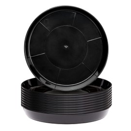 Garronda Flower pot saucer GD-0026 (pack of 10, black, diameter 13 cm, height 2 cm)