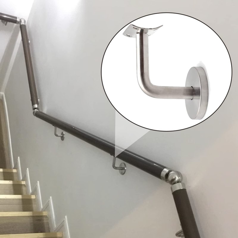 Handrail Holder, Stainless Steel Handrail Bracket, Handrail Attachment, for Stair