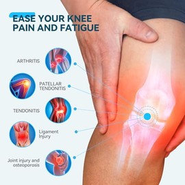 AGPTEK 2 x Rodillera Rotuliana Ajustable para Rodillas Grandes- Alivio de Tendinitis y Artrosis, Estabilización Articular para Running, Senderismo, Te
