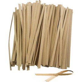 YFFSFDC Bini Tie Wrapping Tie Kraft Paper for Twist Tie Binding Bread Bag Wrapping Yer Wire Tie Decorative Material Iron Wire Wrap Material 12cm [Set of 1000]