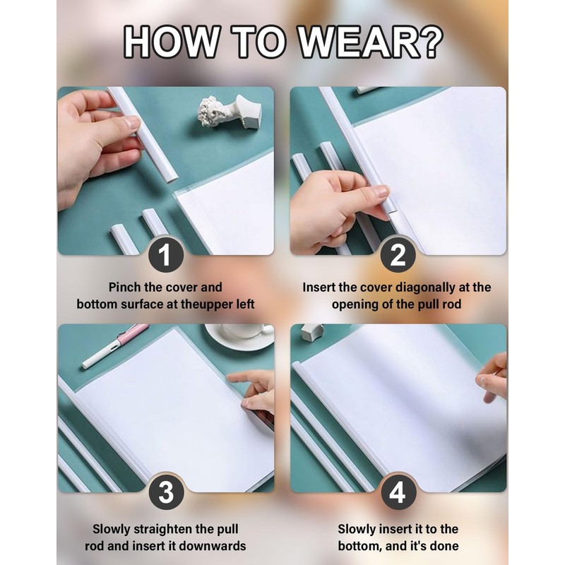 ZEXIJOW Pack of 10 A4 Sheet Binders, Transparent A4 Sheet