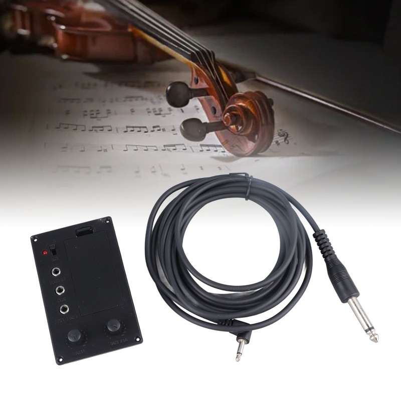 Violin Equalizer Violin Silent EQ Pickup with Cable for Violin