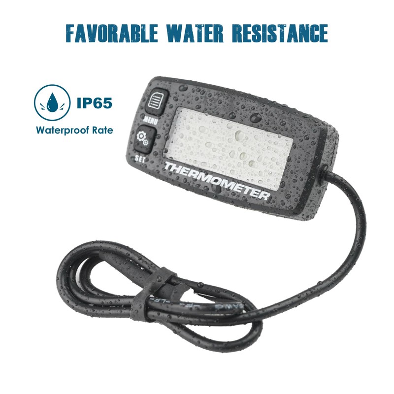 Runleader Digital Engine Temperature Meter Green Backlight Display for Lawn