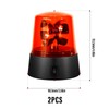 QCDENG 2PCS Red 360 Degree Rotating Strobe Light, Flashing Police