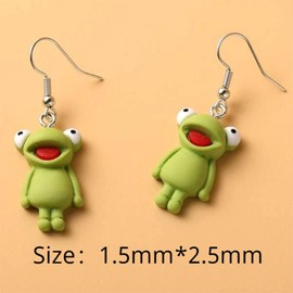 TIANHONGYAN Creative Funny Acrylic Frog Drop Dangle Earrings Cute Sweet Cartoon Resin Animal Earrings for Women Fashion Jewelry Gifts (frog)