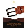 Cartvelli Men's Genuine Leather Belt, Black, 40 mm, Made in