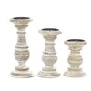 Deco 79 Mango Wood Decorative Candle Holder Turned Style Pillar