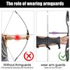 Forearm Protection Archery Leather Arm Guard with 3 Adjustable Straps