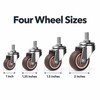 4-Piece Furniture Caster Wheels – 360° Swivel Soft Rubber Casters