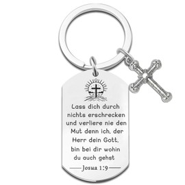 ENYACOS Christian Gifts, Bible Accessories, Confirmation Gift Boy and Girl, Gift Best Friend, Gifts for Women, Courage Gift, Spiritual Gifts, Car Keyring, a