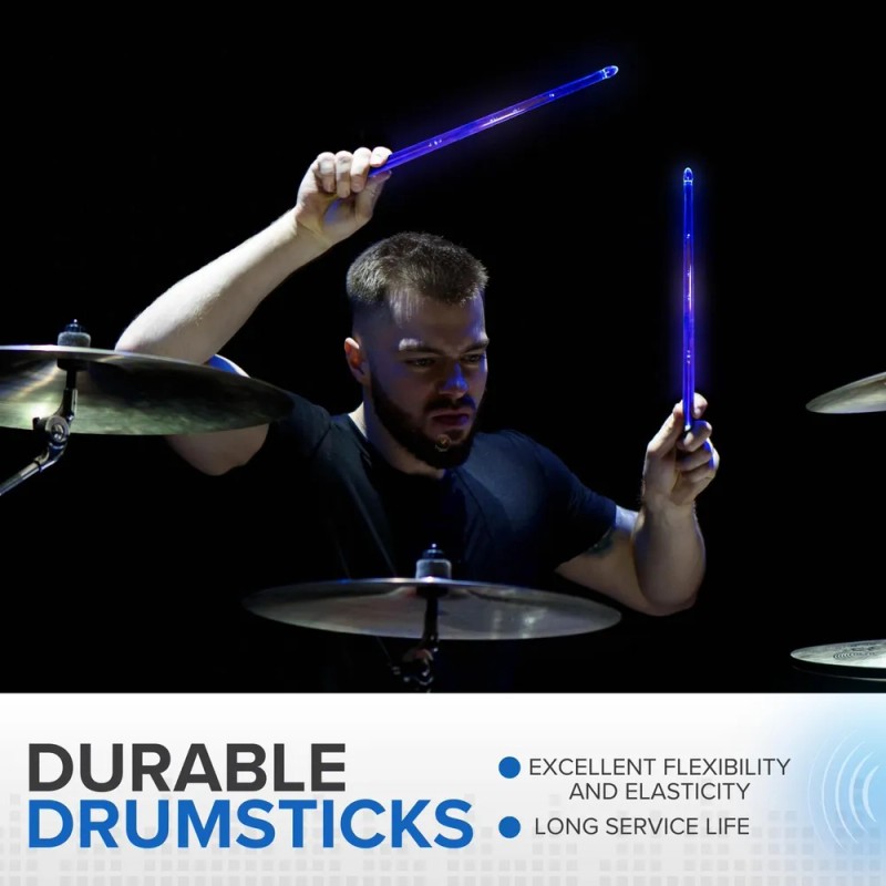 Baqueta Para Tambor Percusion Baqueta 5a Luz Led Bateria,usb Mix
