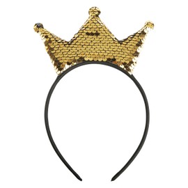 Vanyibro Sequins Queen Headband Crown Hair Bands cute cartoon princess crown hairpin for Birthday Christmas Party