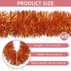 200 FT Orange Tinsel Garland Christmas Decorations Metallic Tinsel Wall