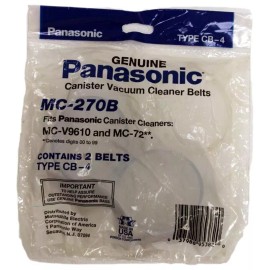 Panasonic Type CB-4 Vacuum Belt MC-270B For Canisters Vacuums # MC270B,CB4 2PacK