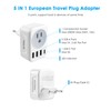 VIEWLON European Plug Adapter Canada US to Europe Travel Essentials,