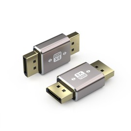 VMOJO 2 Pack Displayport Coupler Adapter, 8K UHD HDR Display Port (DP) 1.4 Male to Displayport Male Female Adapter, Alloy Housing