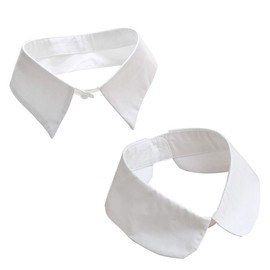 Joyci - Collar decorativo para mujer, paquete de 2 unidades, collar falso blanco, disfraz de fiesta de Halloween, Una talla, Algodón