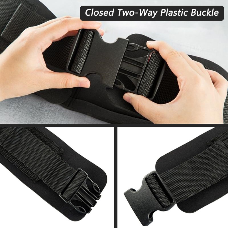 TONLOOEEL Adjustable Waist Belt Soft Neoprene Padded Belt with 2