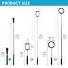 Rechabite 3 Pack Telescoping Inspection Mirrors LED Light & Magnet