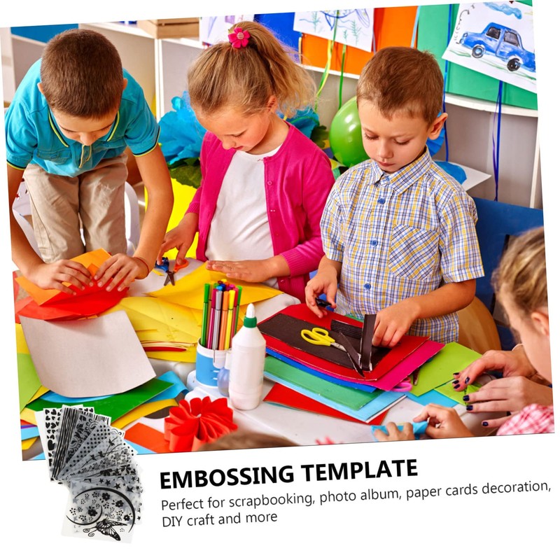 DOITOOL 10pcs Plastic DIY Embossing Folder for Card Making Scrapbooking