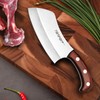 TONIFE Meat Cleaver Butcher Knife with Pakkawood Handle, 6.3 Inch
