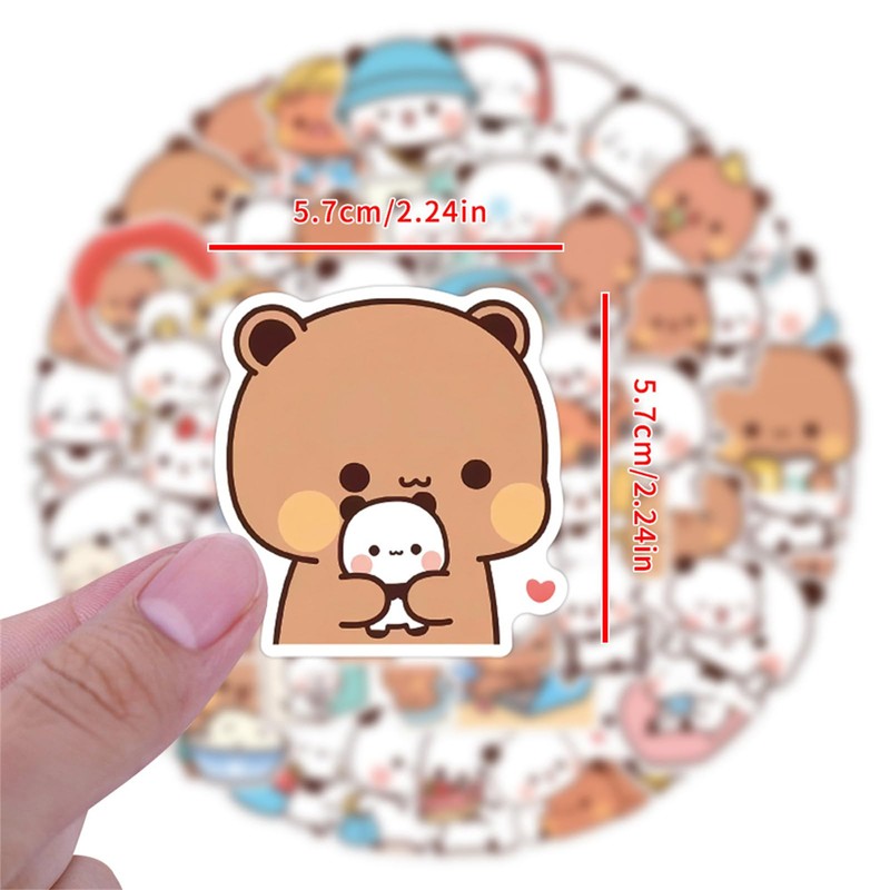 100PCS Bubu dudu Stickers for Water Bottle Laptop,Cute Cartoon Decals