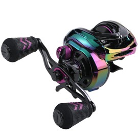 Sougayilang Baitcasting Reels - Colorful Fishing Reel, 8.0：1 Gear Ratios, 9+1 BB, Magnetic Braking System-Left Handed