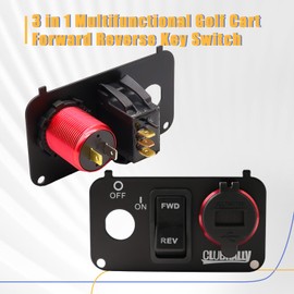 CLUBRALLY Golf Cart Key Switch Console Plate-Red