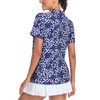 Tanst Sky Womens Golf Shirts, Loose Fit Short Sleeve Golf