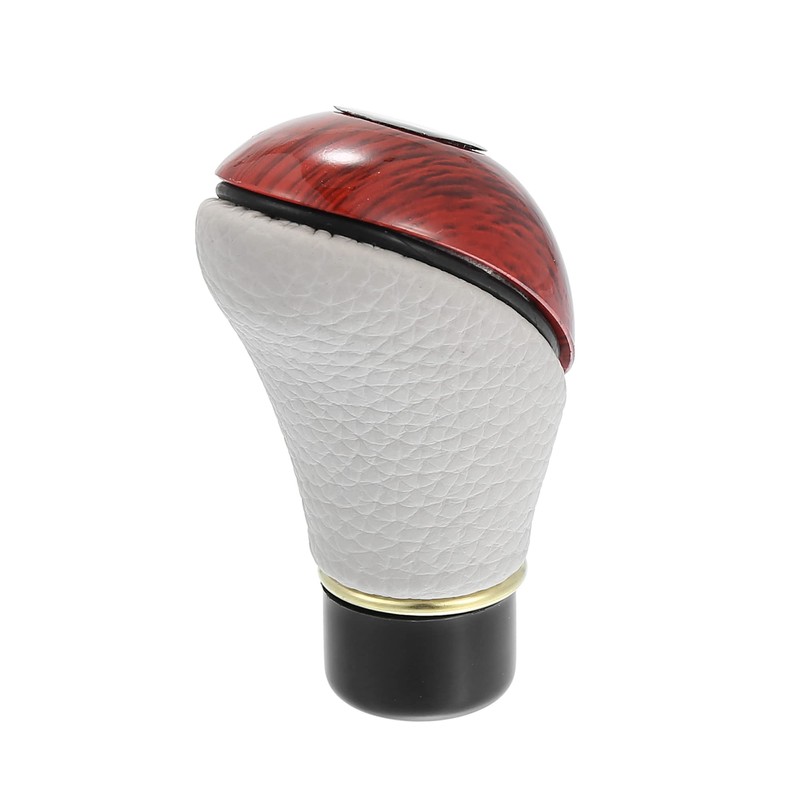 sourcingmap Brown Gray Wooden Gear Shift Lever Knob for Auto