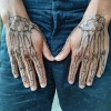 TattooIcon Skeleton Hands - Skeleton Bones Hands Temporary Tattoo /