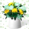 Hotop 8 Pcs Carnations Artificial Flowers St. Patrick's Day Carnations