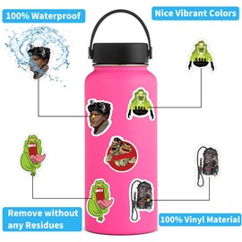 100PCS Stickers Vinyl Aesthetics Stickers for Scrapbooking, Diary, Laptop, Bumper, Skateboard, Water Bottle, Computer, Phone, Cartoon, Hard hat, Car Stickers and Decals