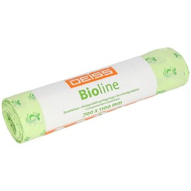 Deiss Bioline Organic Bin Liners 120 L, Compostable, Pack of 10