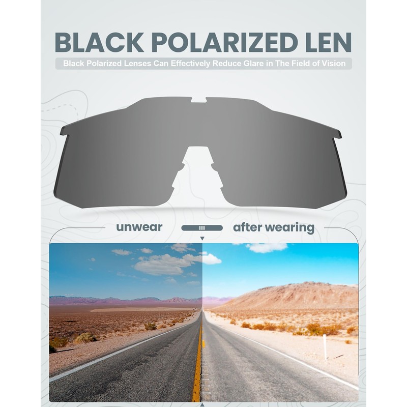 Excoutsty Polarized Sports Sunglasses for Men Women,UV400 Windproof Baseball Cycling