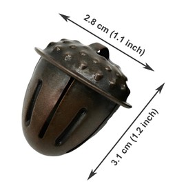 Maydahui 20 PCS Acorn Shaped Christmas Jingle Bells Vintage Pinecone Decorative Bell Small Ornaments 1.2 Inches Red Bronze Metal for DIY Crafts Xmas Decorations Home Hanging Pet Collar